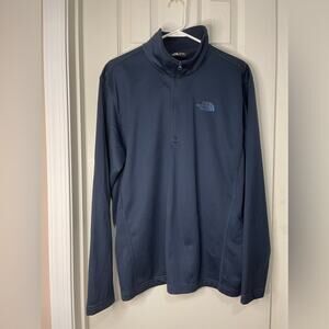 The North Face 1/4 Zip Activewear Navy Mens Sweatshirt size Large